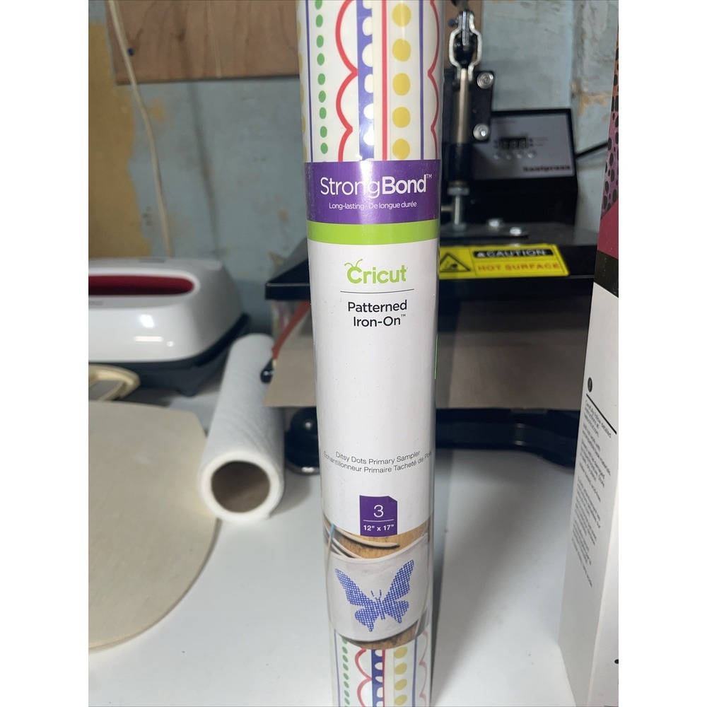 5/$20! Cricut Patterned‎ Iron-on-Strong Bond- Ditsy Dots Primary Sampler